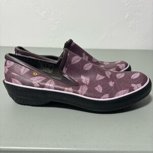 BOGS Women's Patch Slip Leaf Clogs Waterproof Rubber Garden Size 12 Outdoor